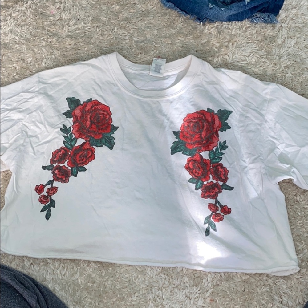 White crop top